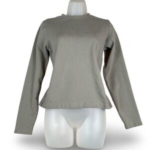 Patagonia Organic Cotton Long Sleeve Crewneck Tee Women Medium Gray Gorpcore Top